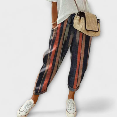 Oriana - Kényelmes linóleum és pamut nadrág